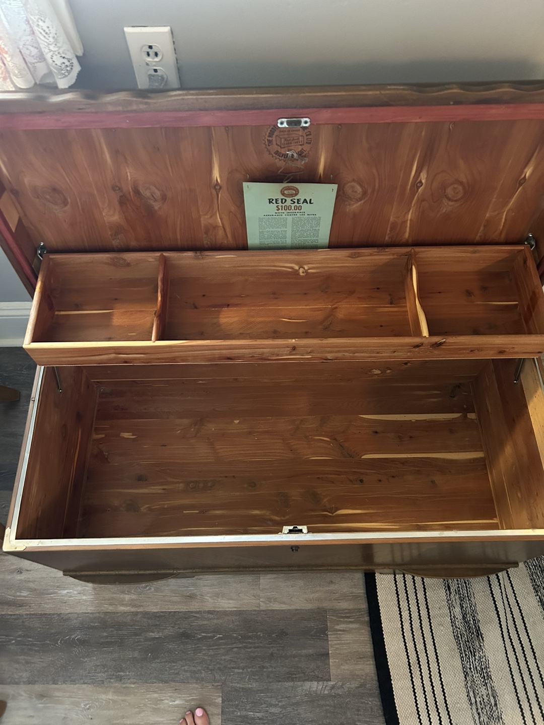 Vintage Red Seal Cedar Chest - photo 2