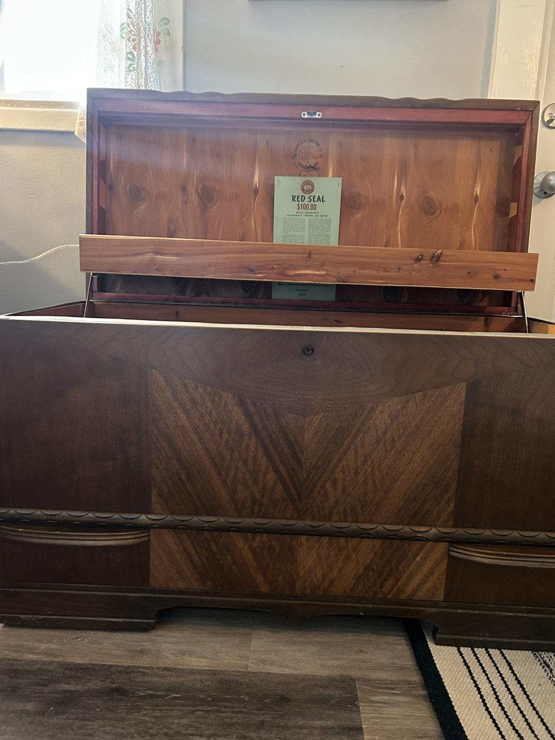Vintage Red Seal Cedar Chest - photo 5