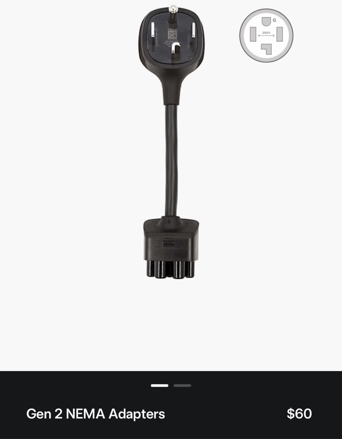Tesla Gen 2 NEMA Adapters 14-30