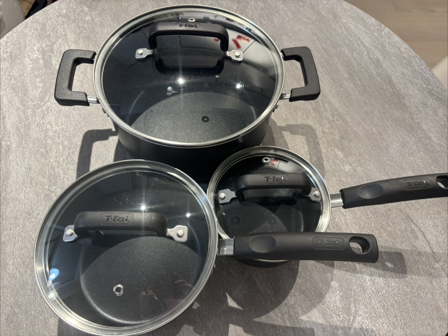 T-fal Cookware Set - 3 Pots with Lids