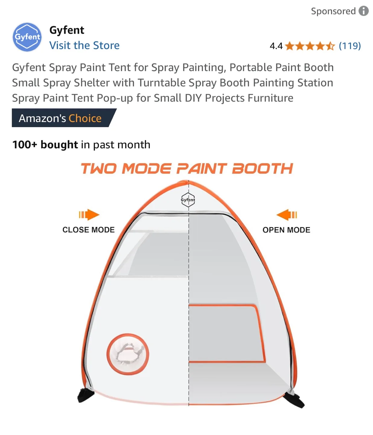 Gyfent Portable Spray Paint Booth Tent image indicator(2)