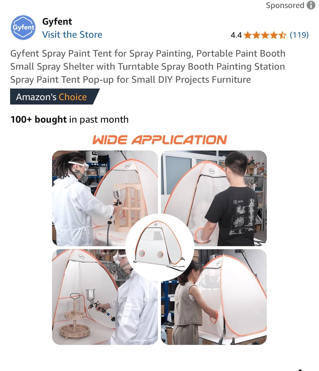 Gyfent Portable Spray Paint Booth Tent image indicator(3)