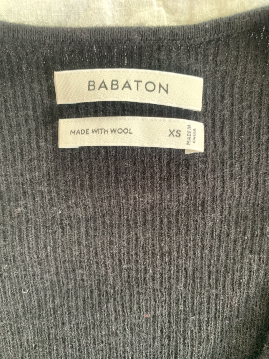 Babaton XS Black V-Neck Wool Sweater - photo 3
