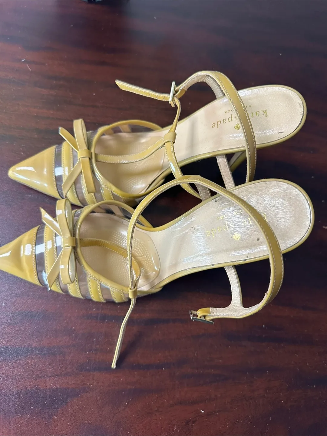 Kate Spade New York Yellow Patent Leather Heels Size 8 thumbnail