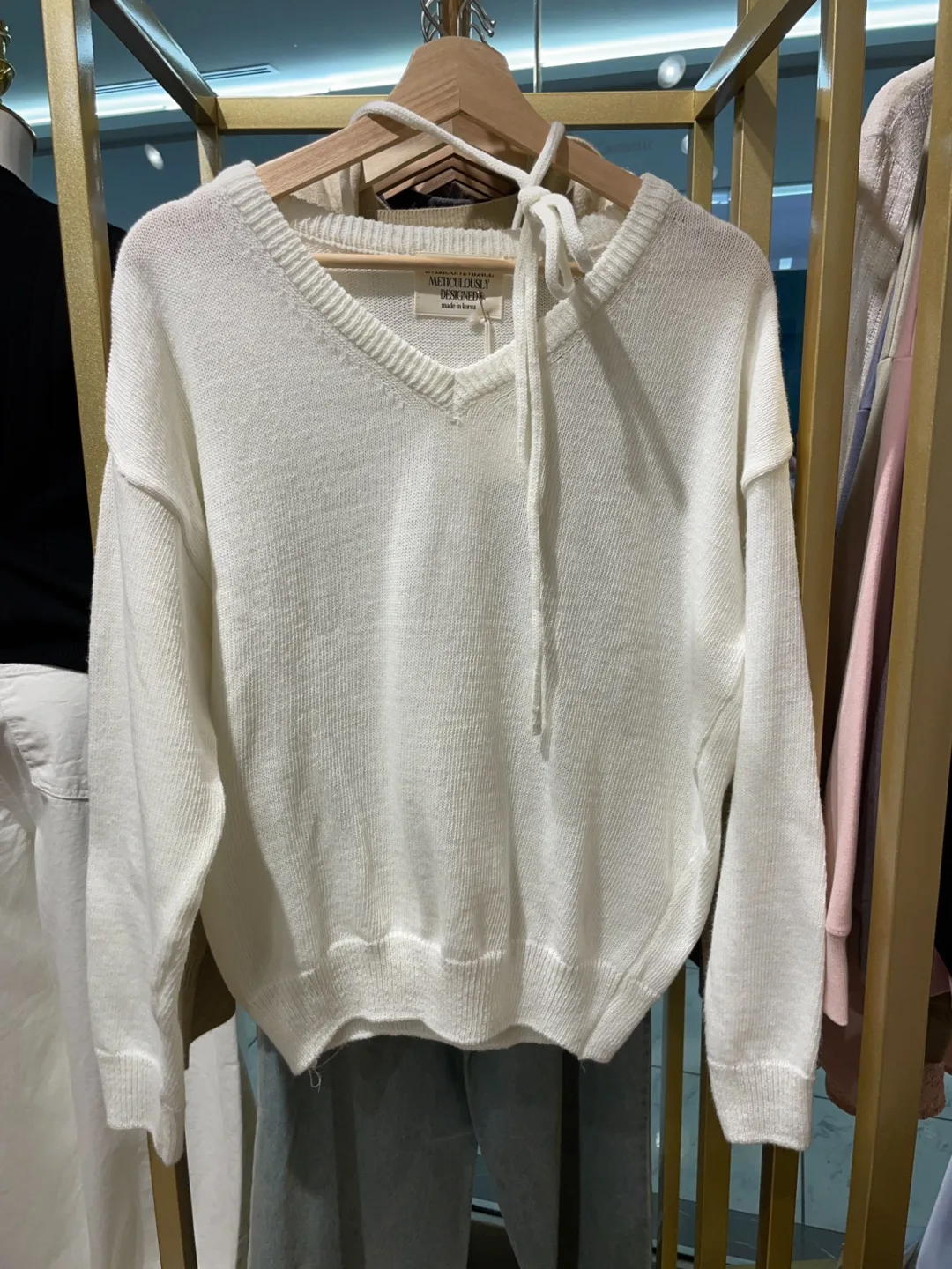 Knit Sweater with tie belt thumbnail