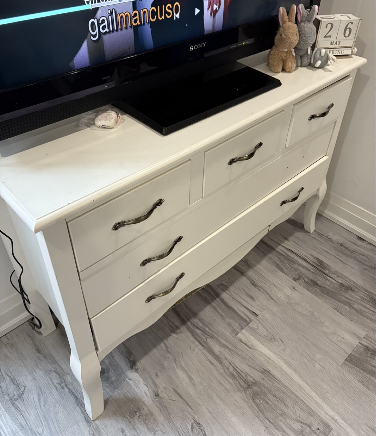 White 5-Drawer Dresser - photo 4