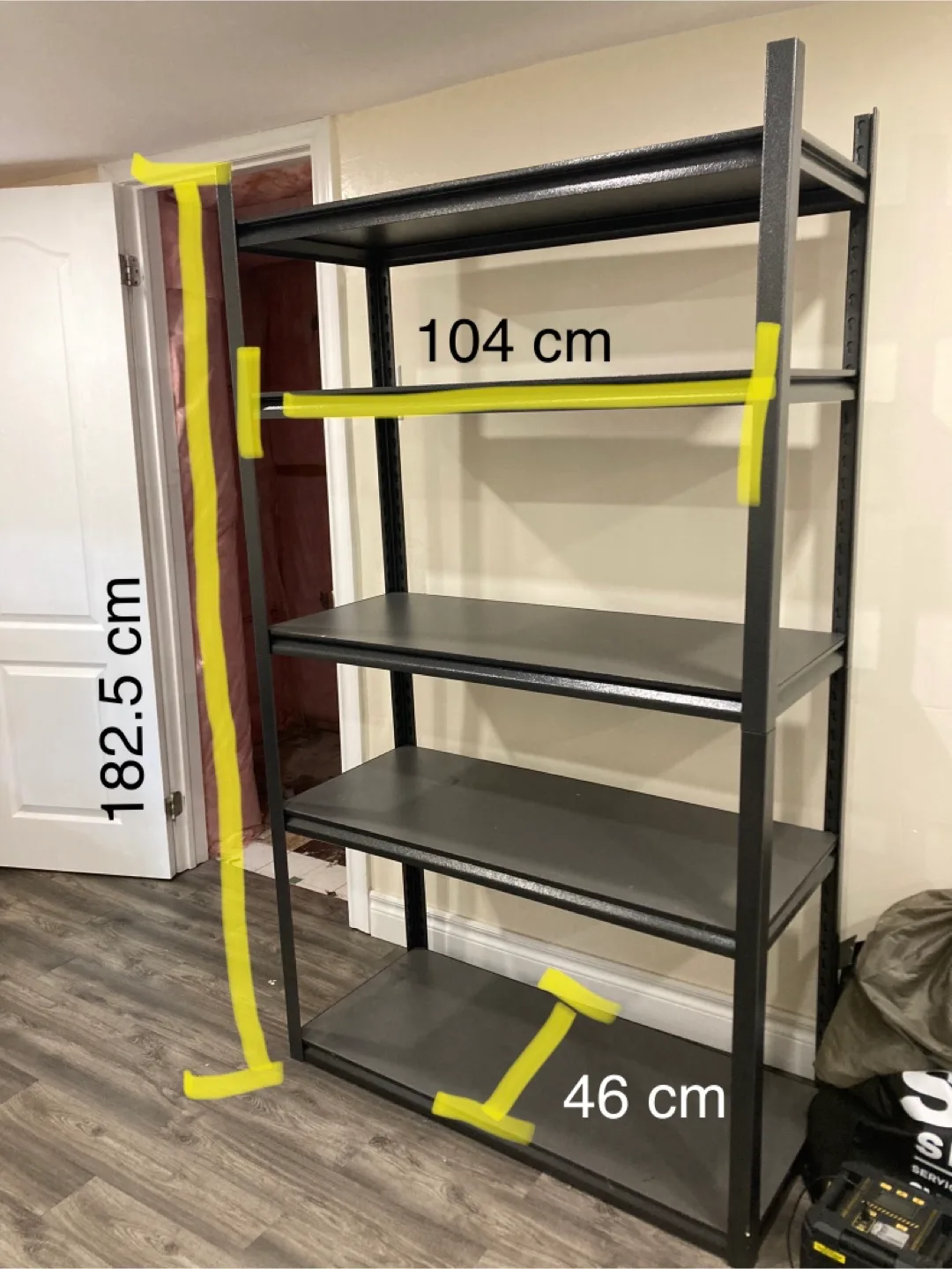 Heavy-duty 5-shelf metal shelving unit thumbnail