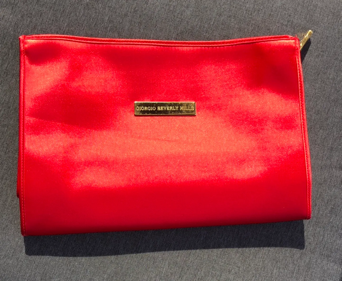 NEW Giorgio Beverly Hills Red Satin Clutch thumbnail