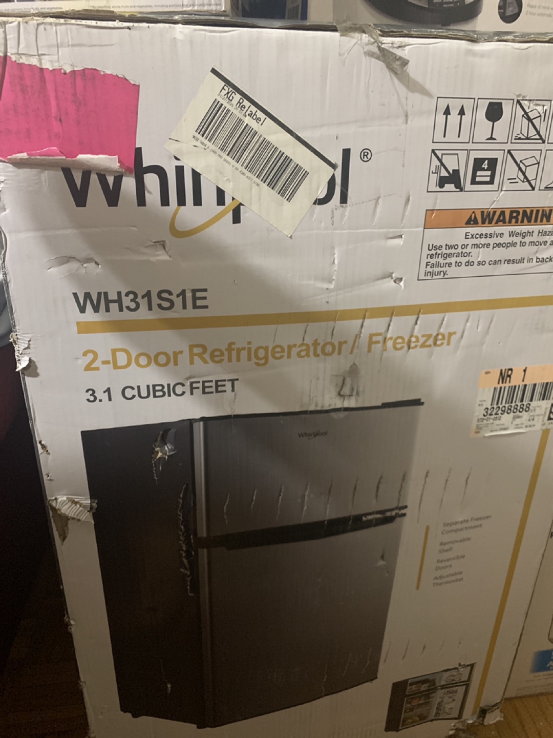 Whirlpool 3.1 cubic ft. Mini Fridge - Stainless Steel