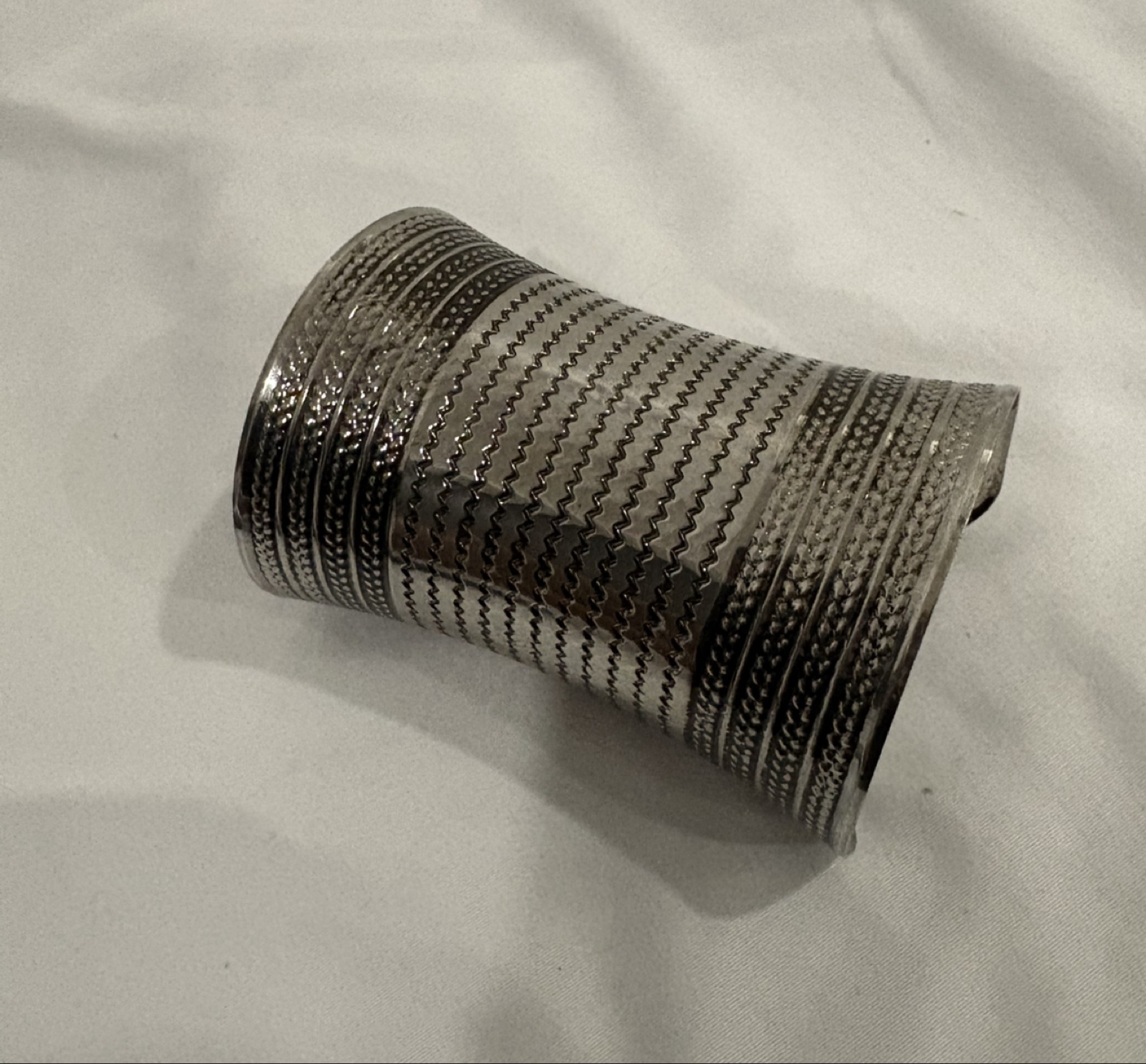 Silver Metal Cuff Bracelet