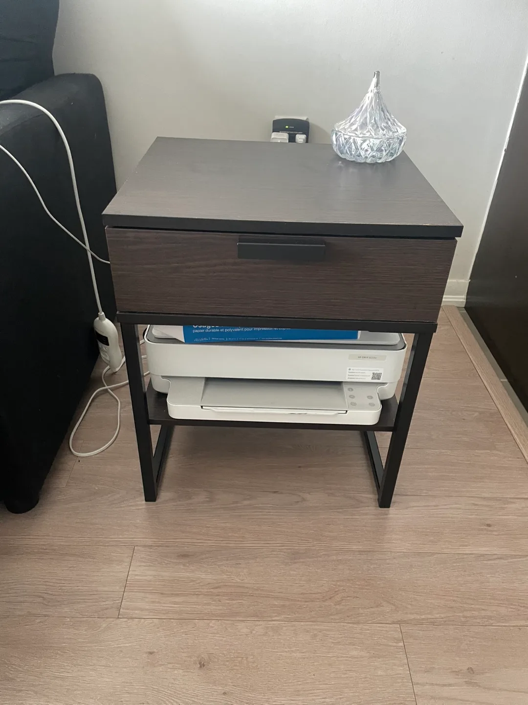 Modern Nightstand with Metal Frame thumbnail