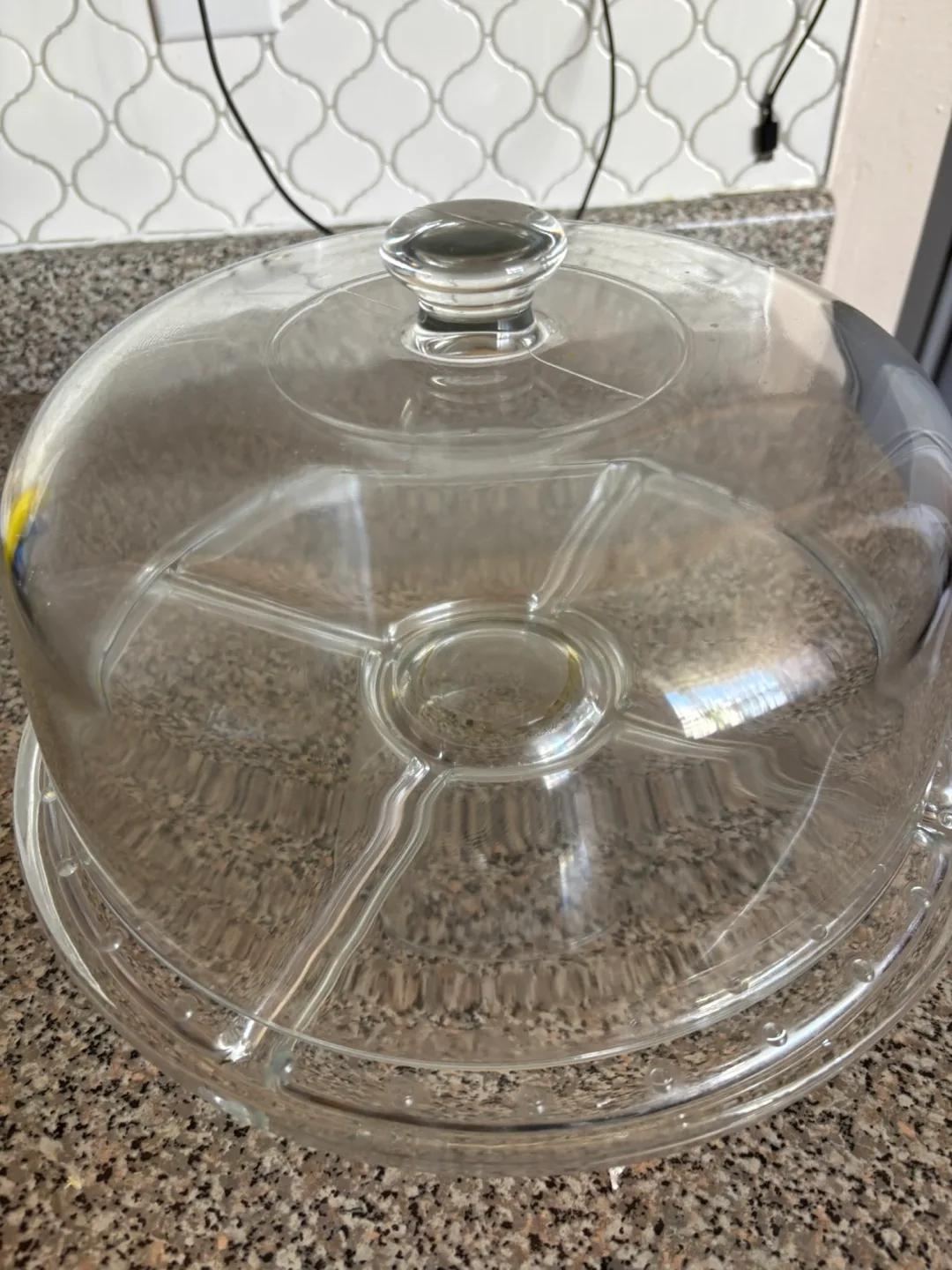 Glass Dessert Stand with Dome