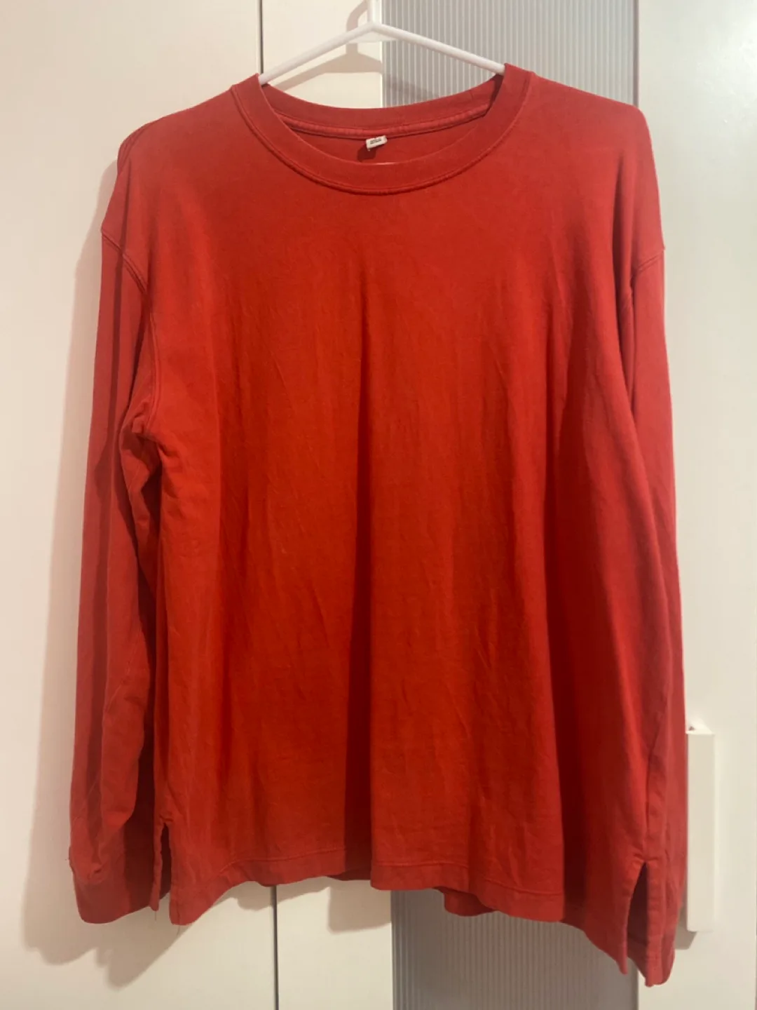 UNIQLO Red Long Sleeve Shirt #freecycle thumbnail