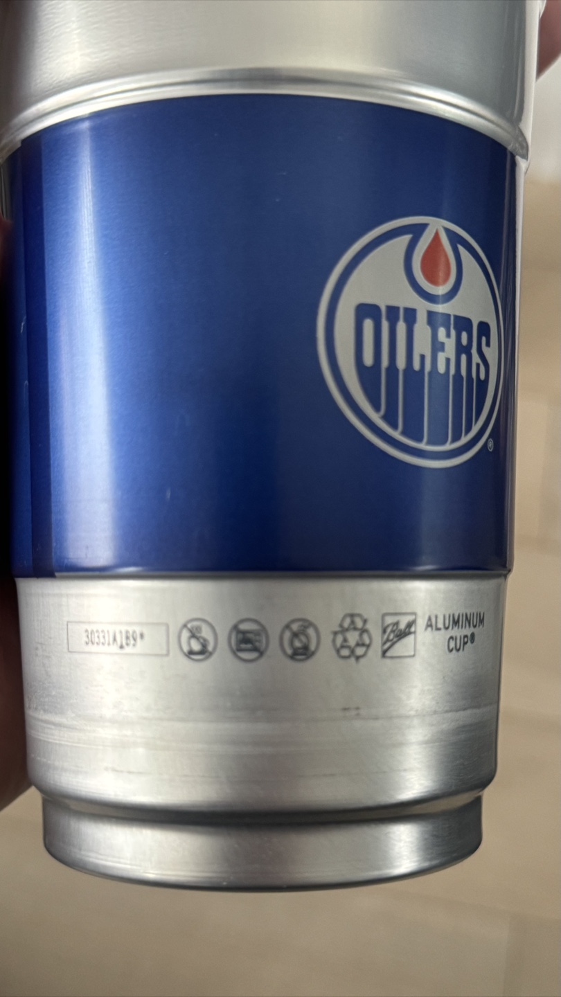Three Edmonton Oilers Aluminum Cups - photo 3