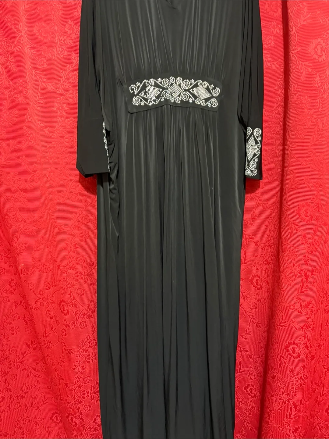 Black Rhinestone abaya thumbnail