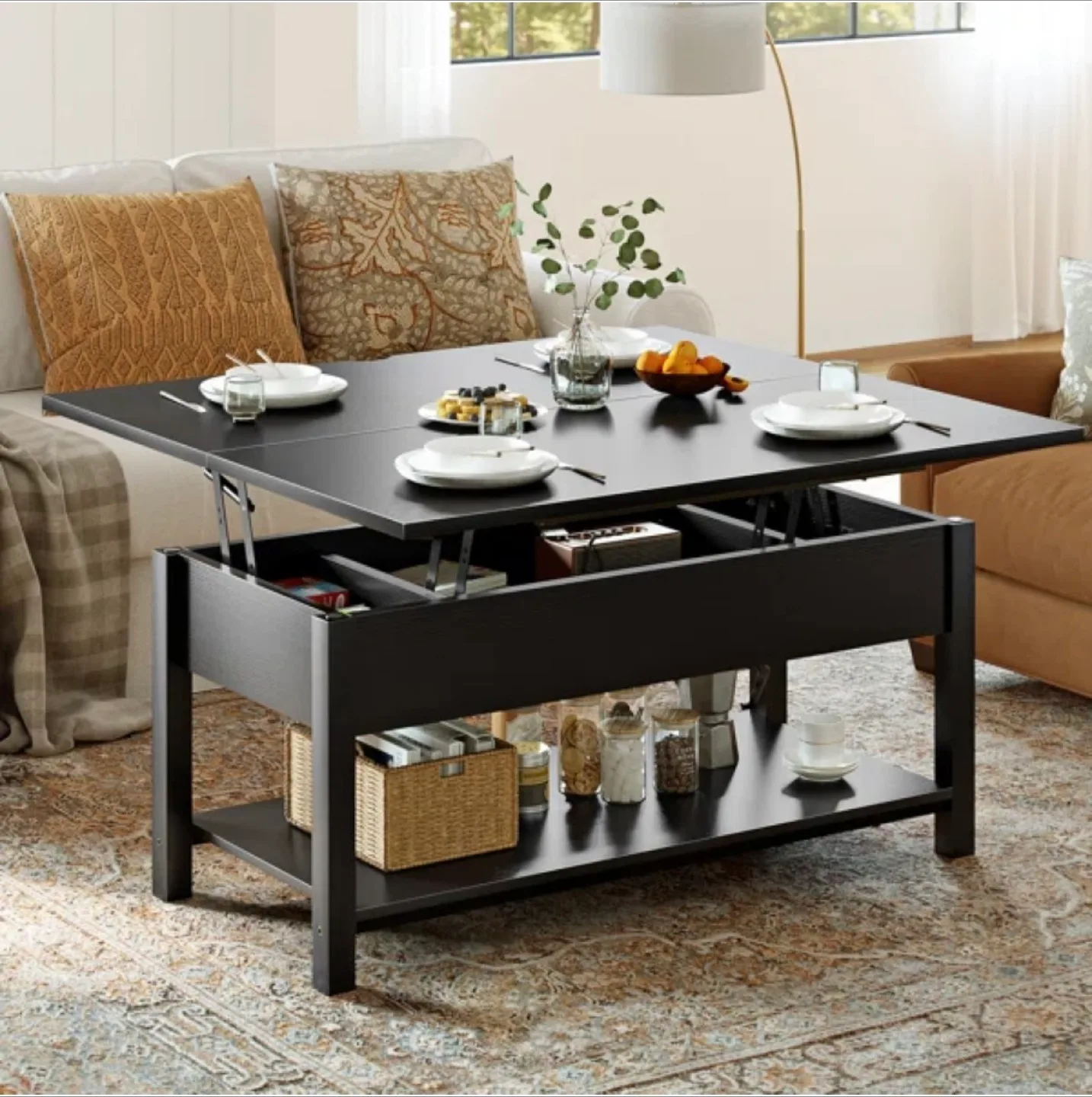 Lift Top Coffee Table/Dining Table with Storage image indicator(2)