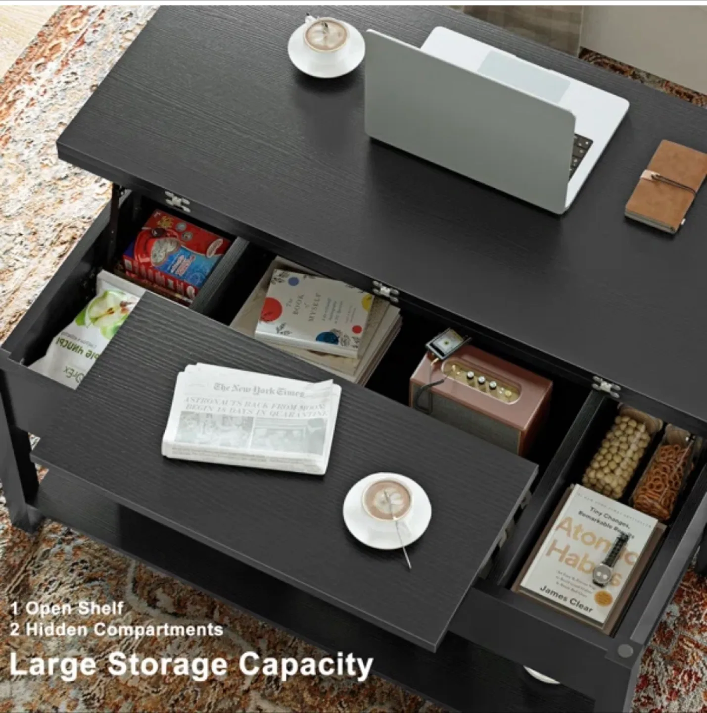 Lift Top Coffee Table/Dining Table with Storage image indicator(4)