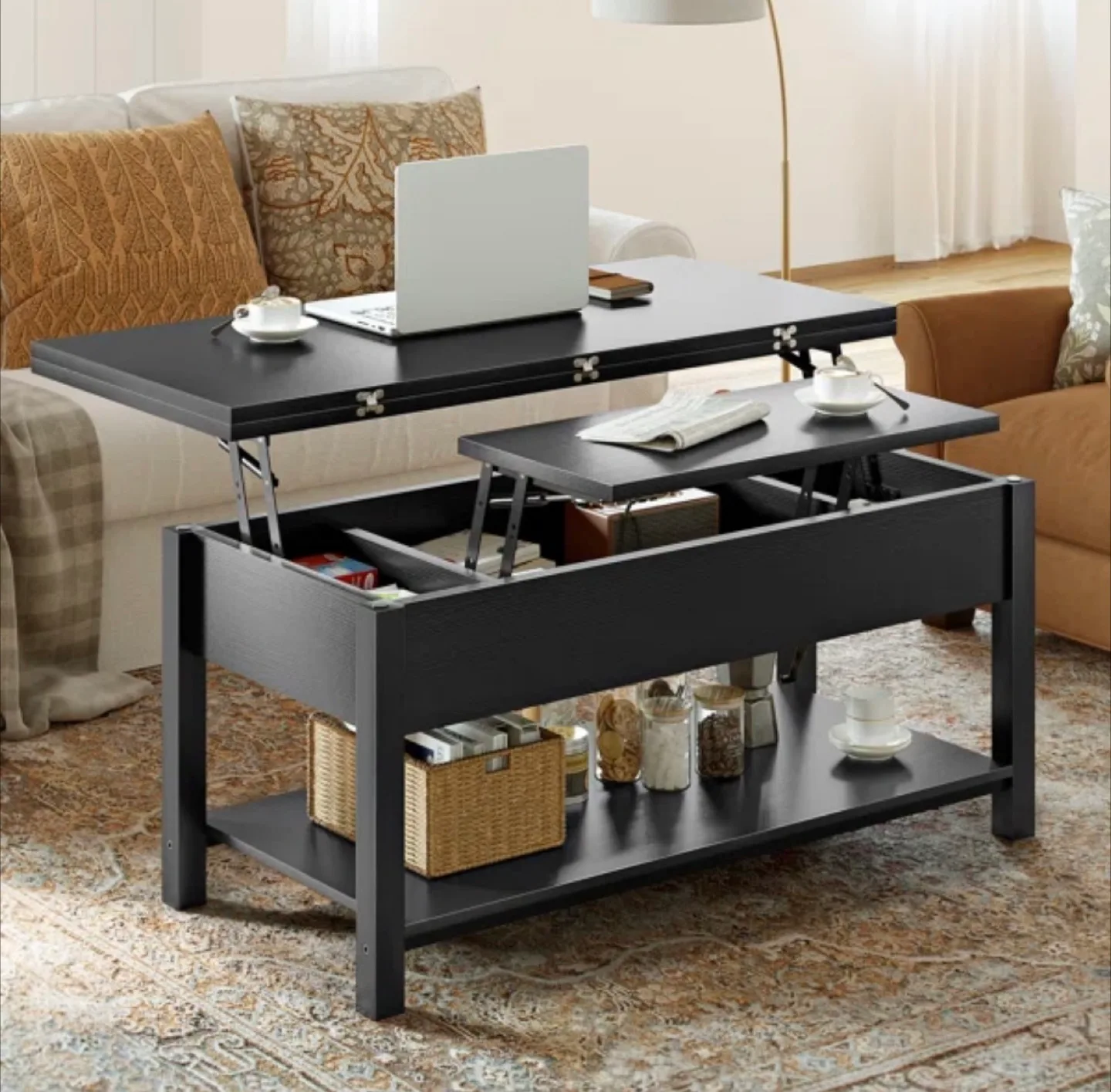 Lift Top Coffee Table/Dining Table with Storage