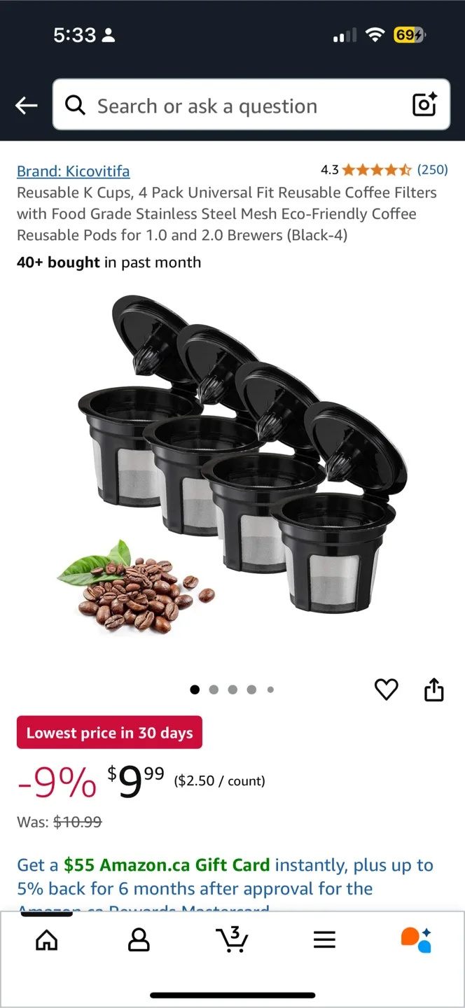 Reusable K-Cup Coffee Filters - 4 Pack 5 box 20$ thumbnail