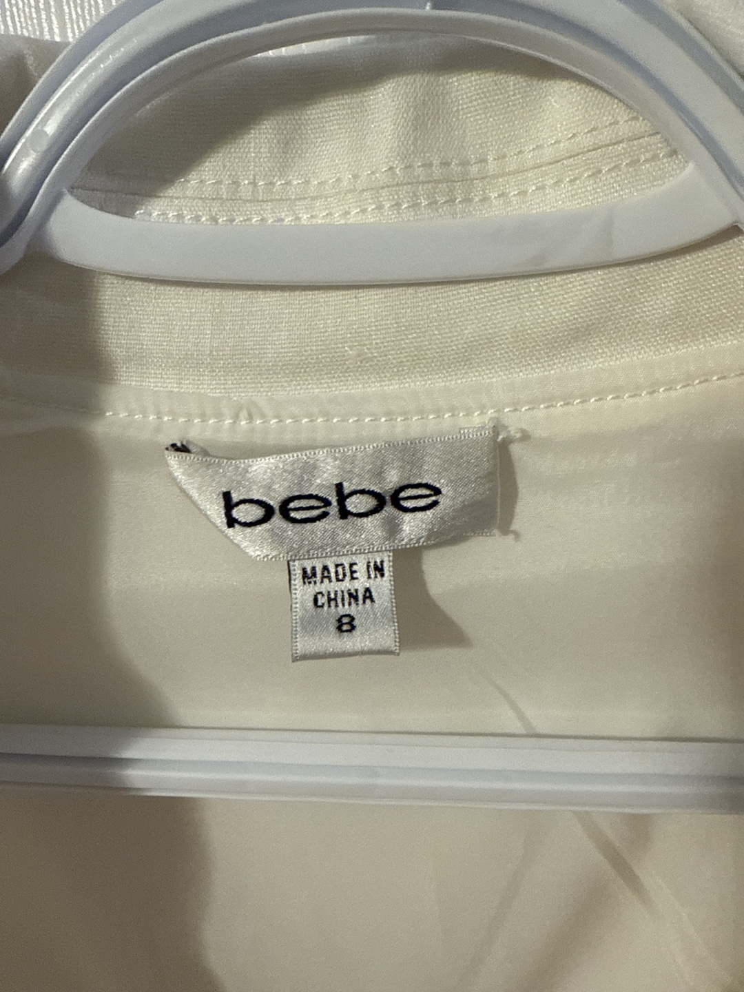 White Bebe Jumpsuit Size 8 - photo 2
