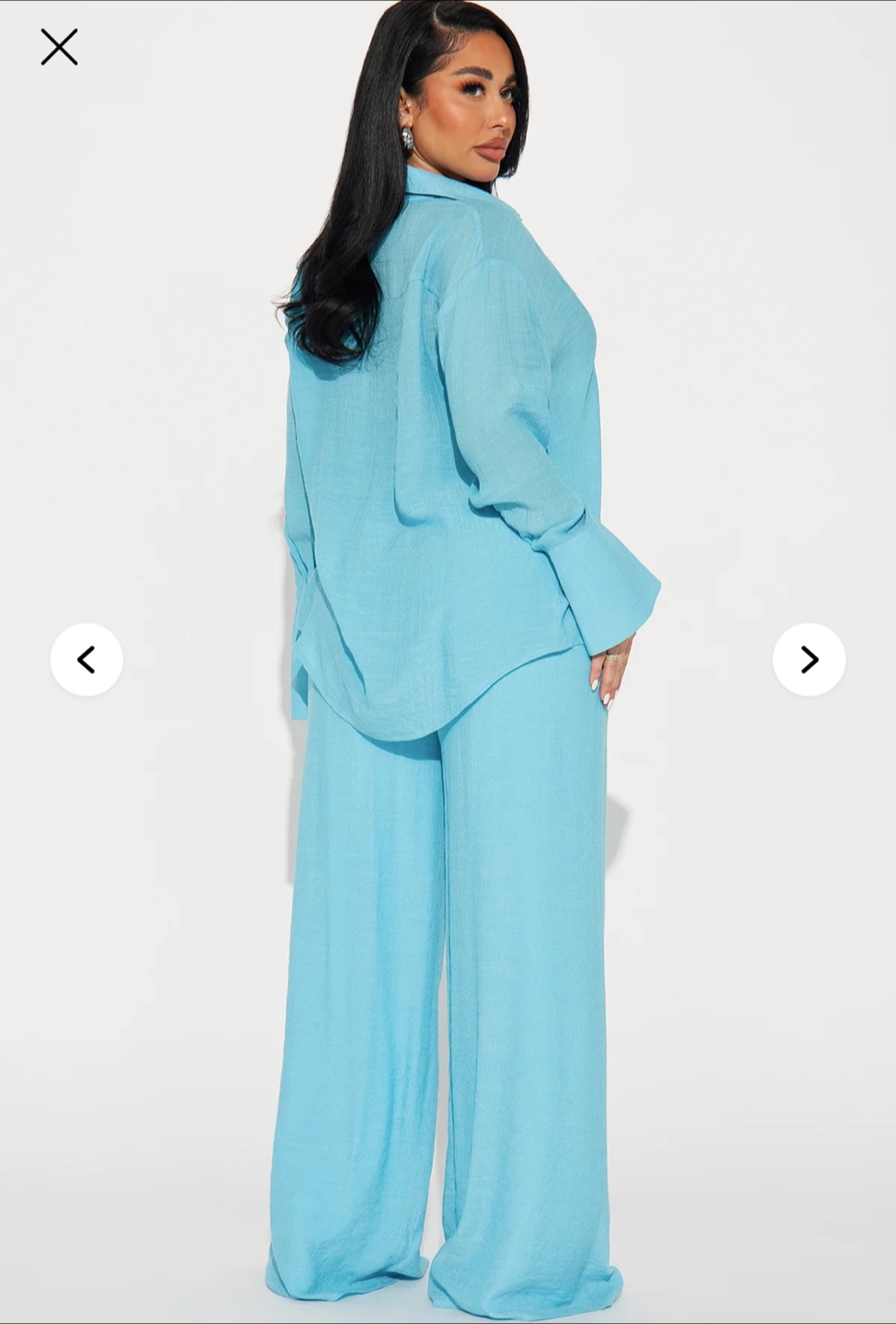 Fashion nova turquoise Linen Set - photo 2
