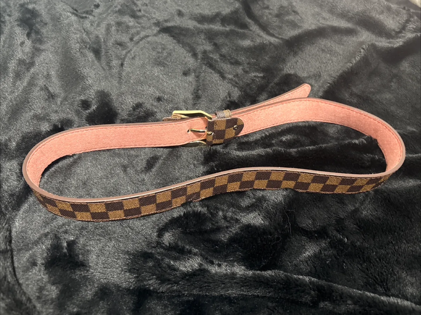 Brown and Pink Checkered Belt thumbnail