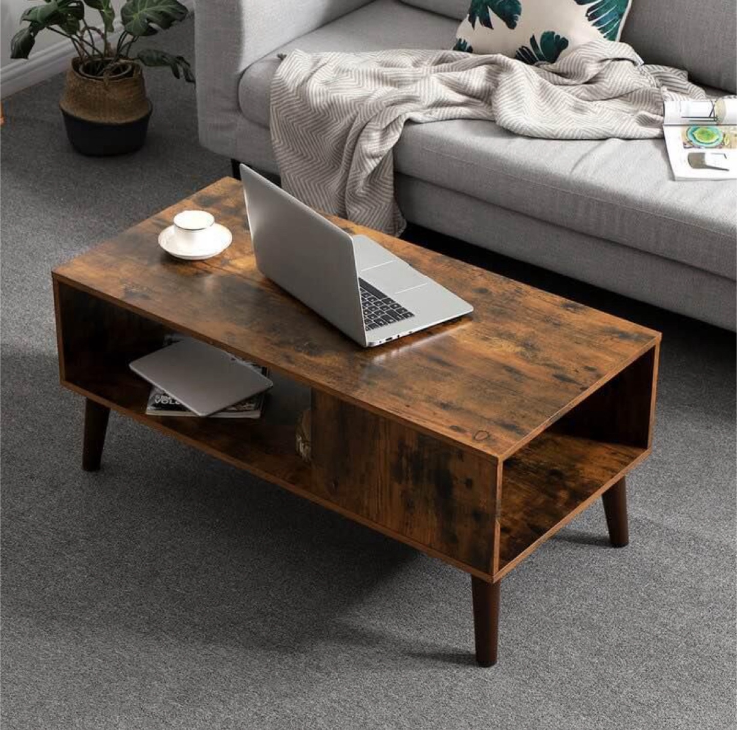 Mid-Century Modern Coffee Table with Storage - photo 2