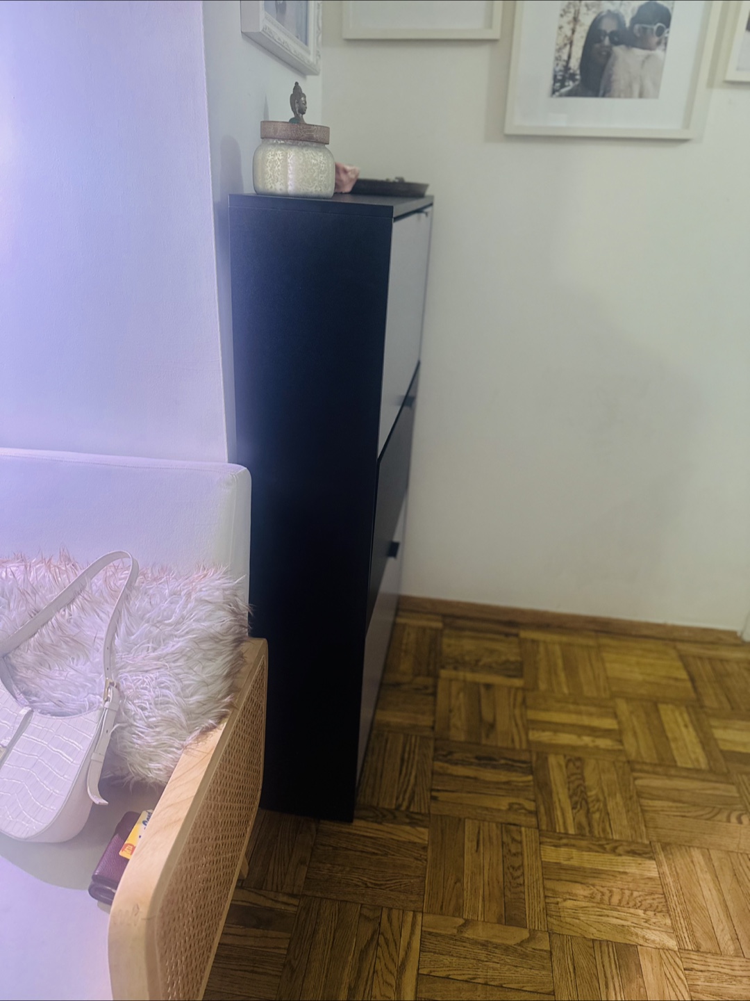 Three-Tier Shoe Cabinet - Black and Gray - photo 3