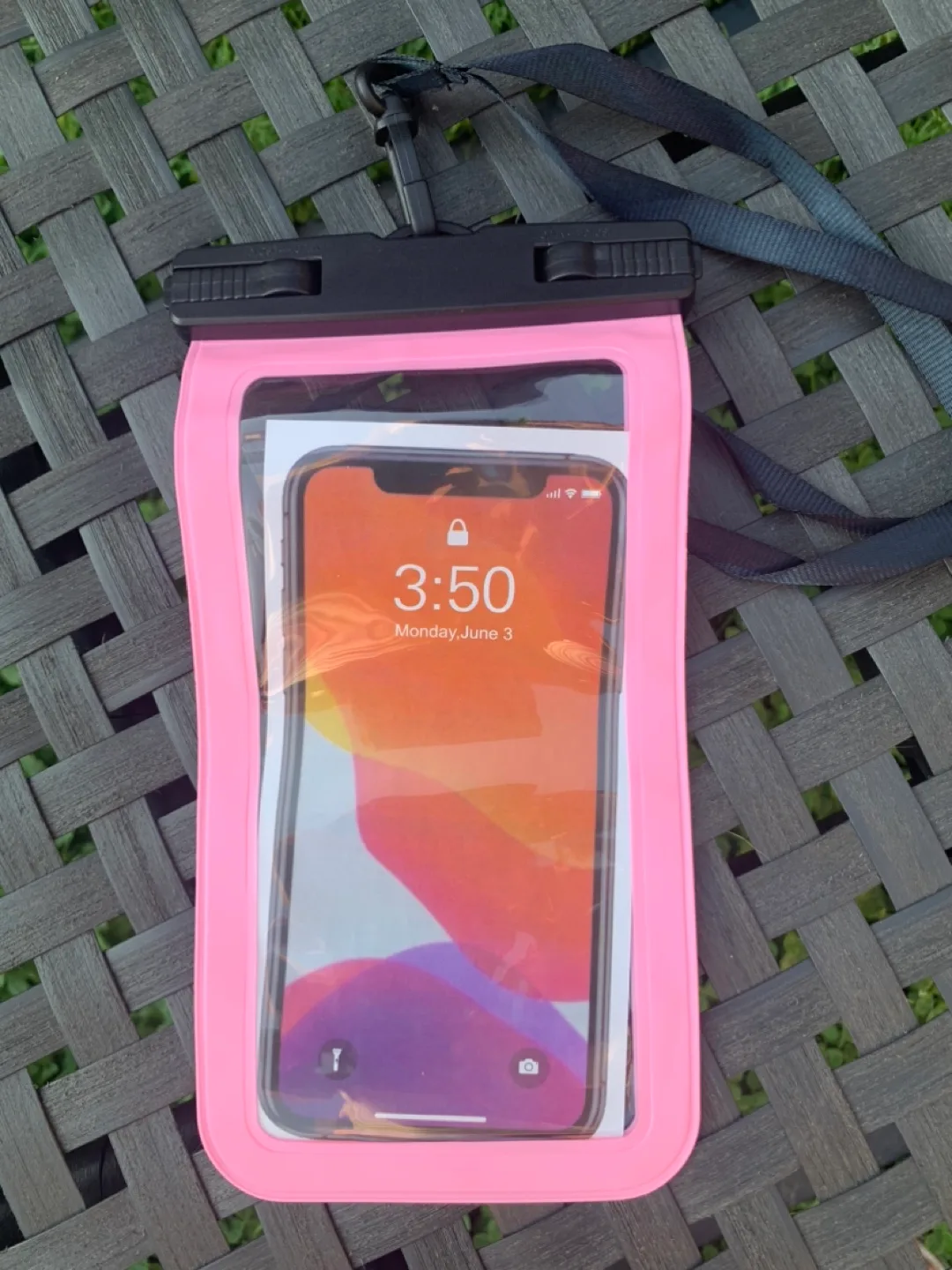 #freecycle Pink Waterproof Phone Pouch with Lanyard thumbnail