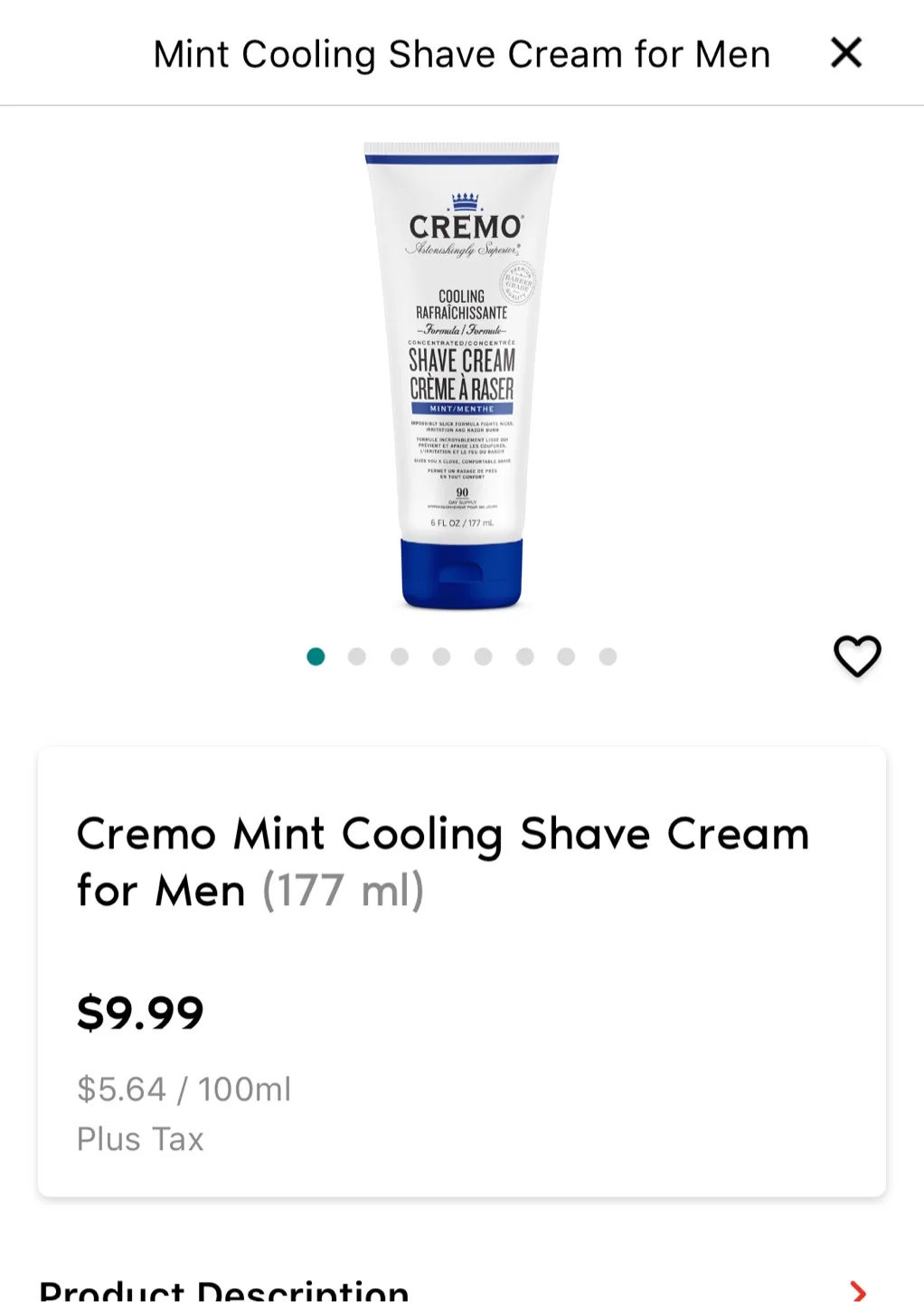 Brand new CREMO men’s shave Cream 177ml ea image indicator(2)