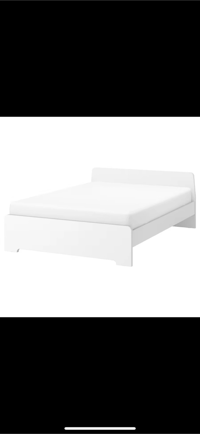 Ikea queen White Platform Bed Frame