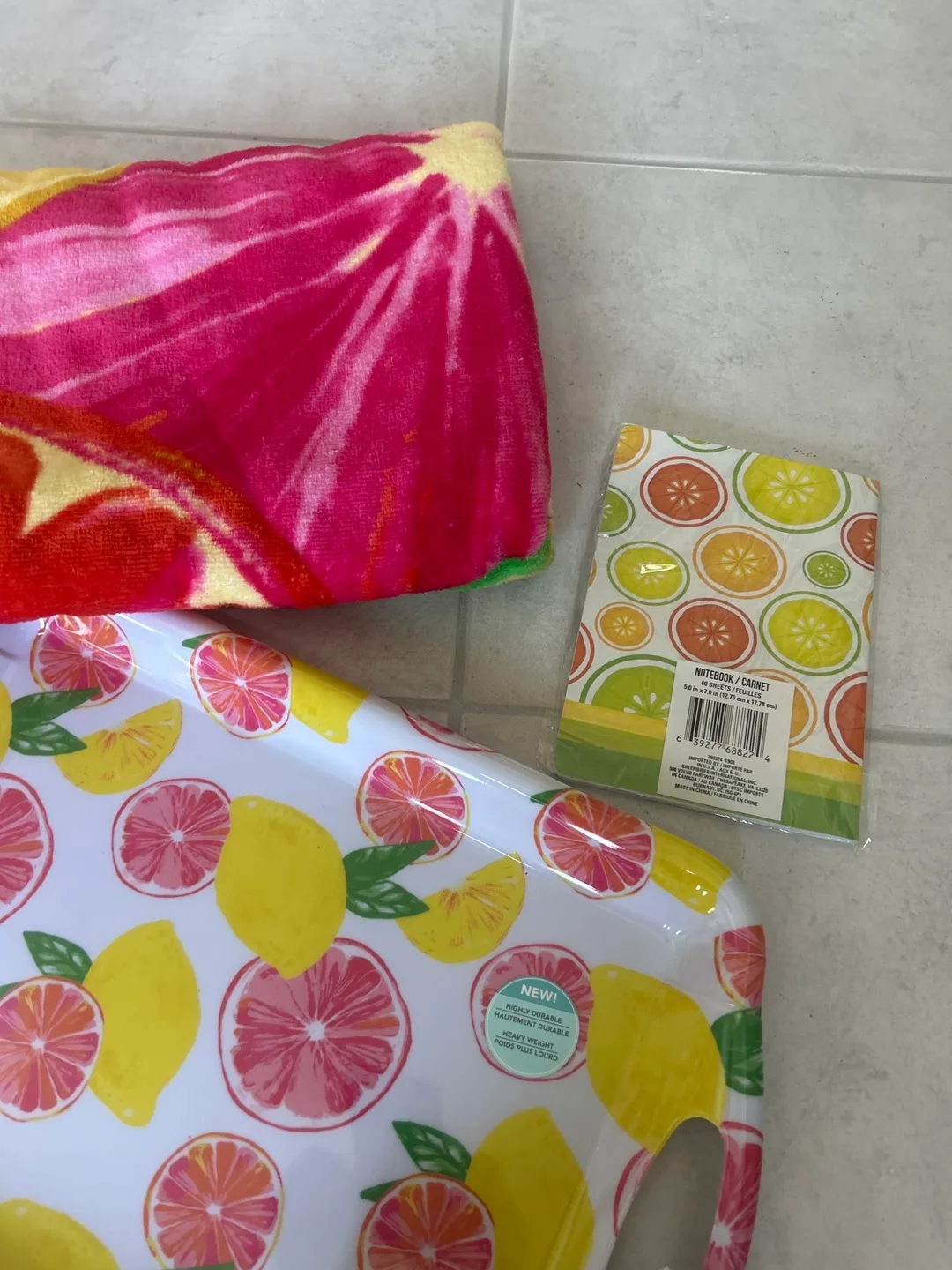Summer Citrus Decor Bundle: Tray, Towels, Flip-Flops, and More! image indicator(5)