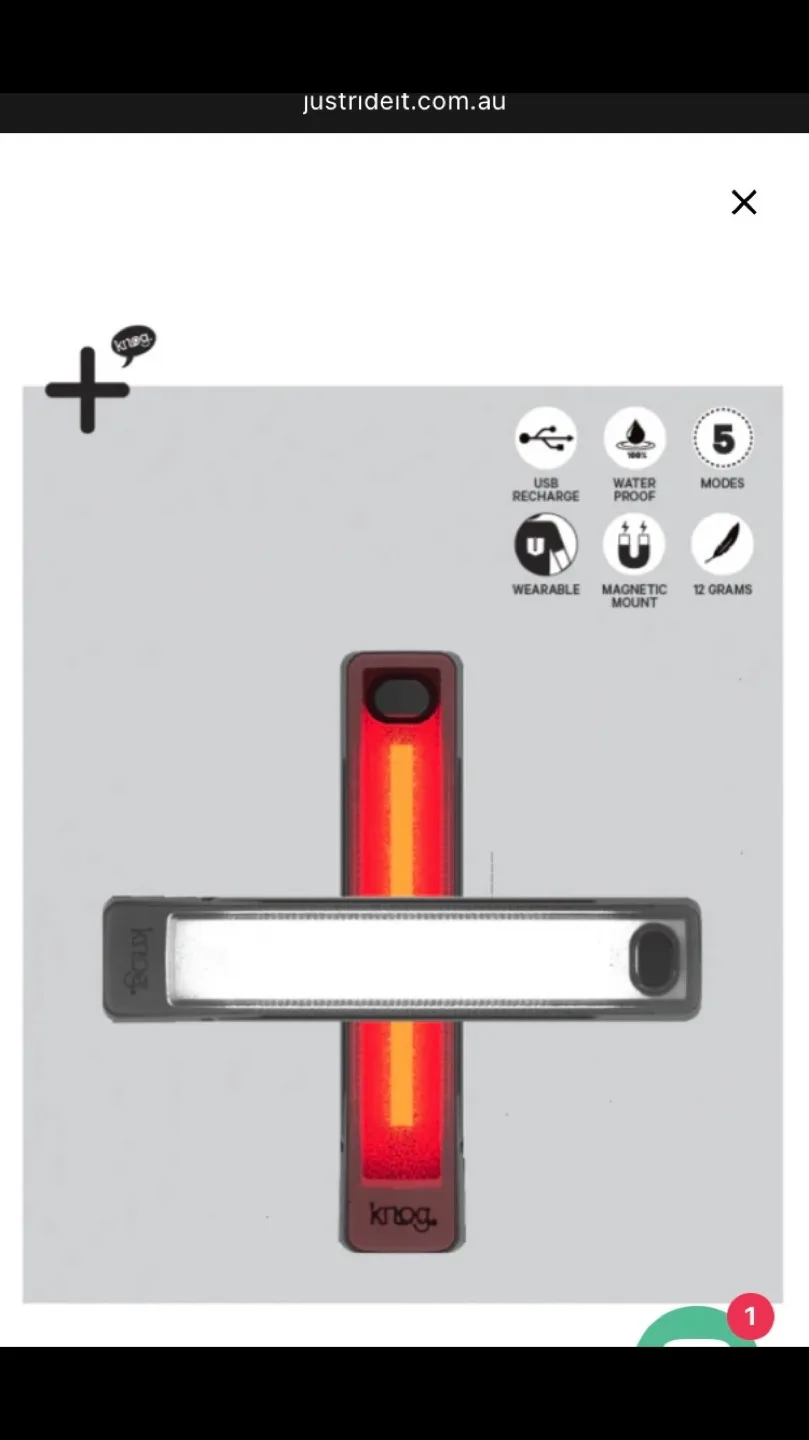 Knog+ Mini Rear Bike Light - Red ❤️#freecycle image indicator(7)