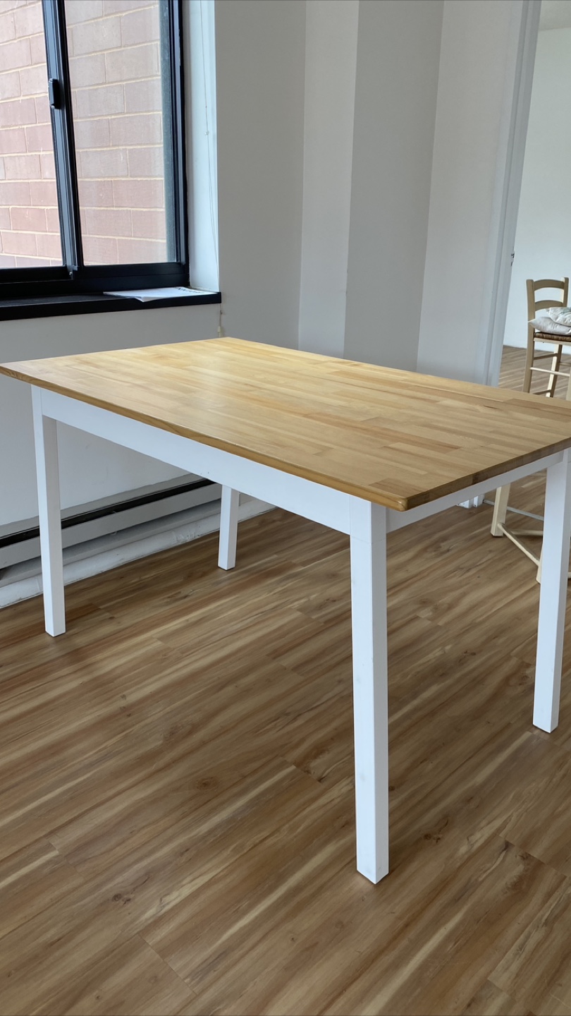 Ikea White and Wood Dining Table