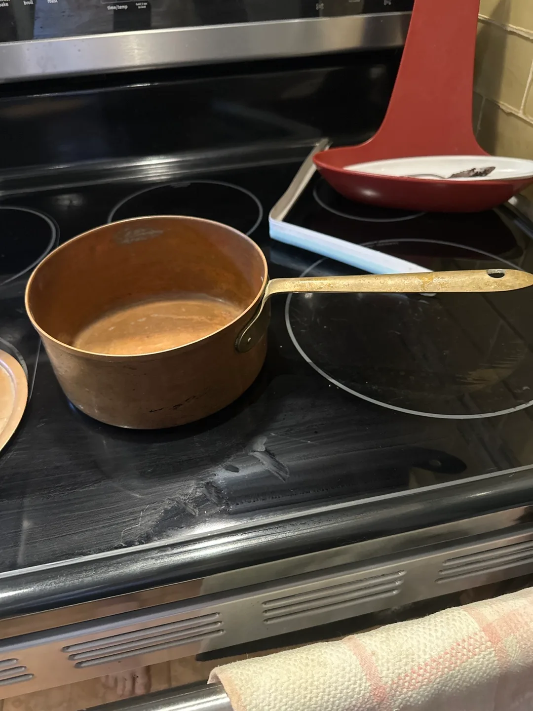 Vintage Copper Saucepan with Lid thumbnail
