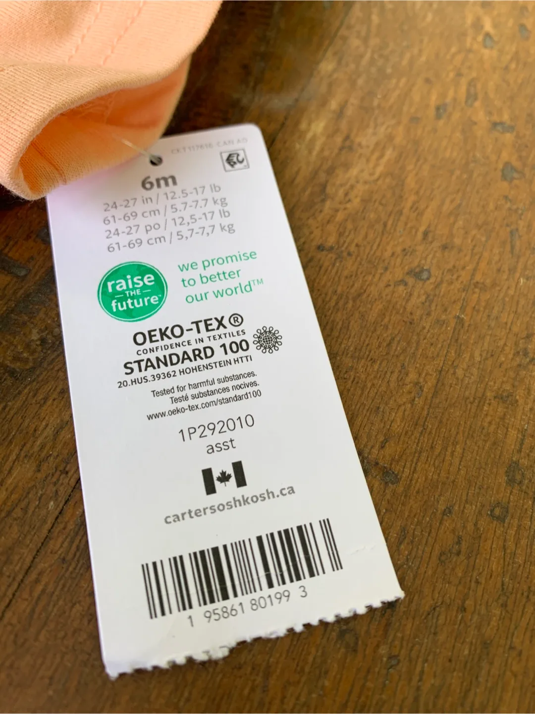 Carter's 6m Baby Boy's Peach Polo Shirt and Shorts Set image indicator(5)