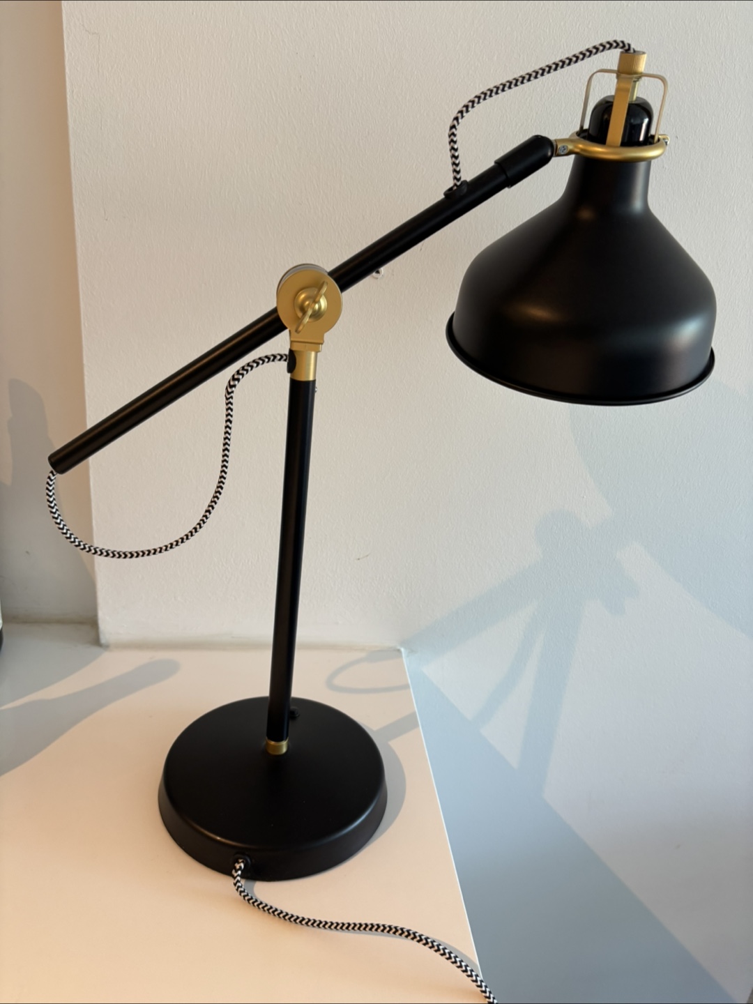 Black and Gold Adjustable Desk Lamp
