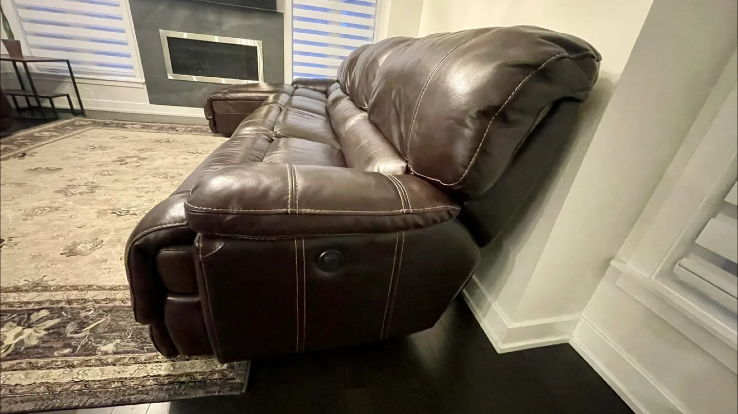 Brown Leather Reclining Sectional Sofa image indicator(6)