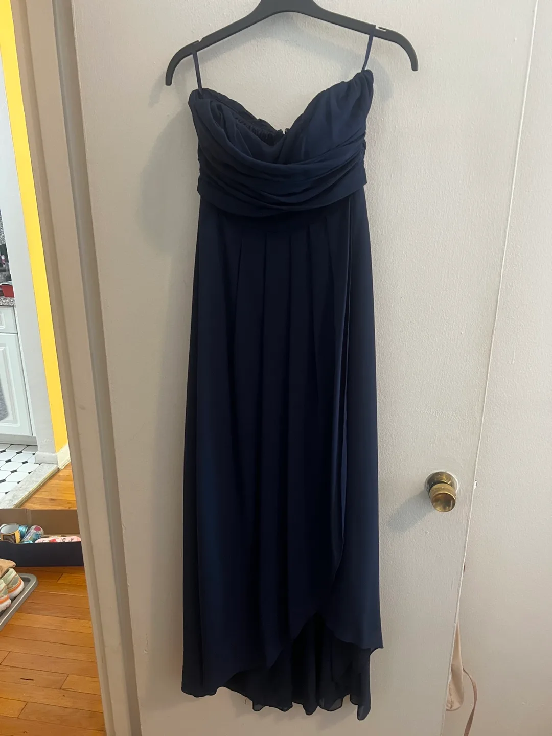 LuLus Navy Blue Strapless Prom Dress Size Medium thumbnail