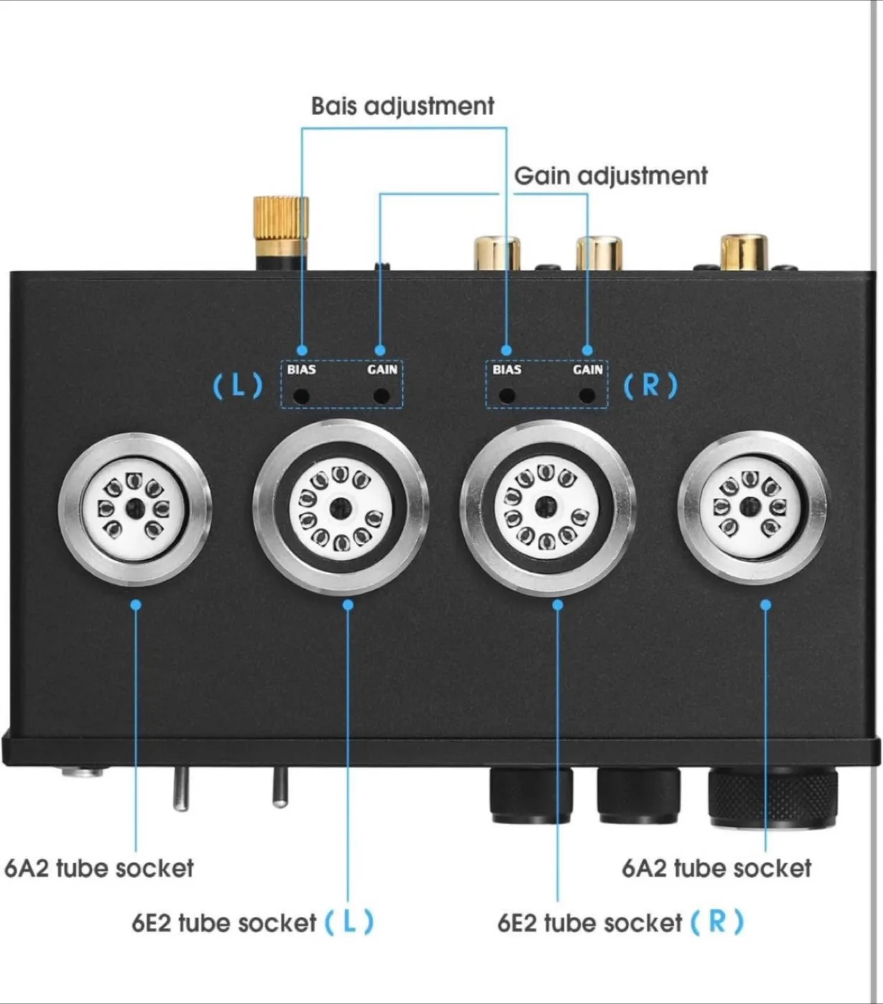 Douk Audio T9 Vacuum Tube Phono Stereo Turntable Preamplifier. image indicator(5)