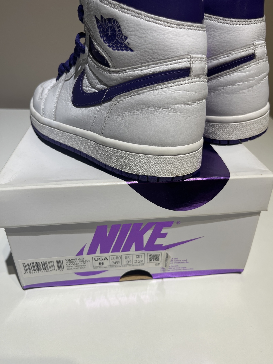 Nike Air Jordan 1 High OG WMNS 'Court Purple' - photo 4