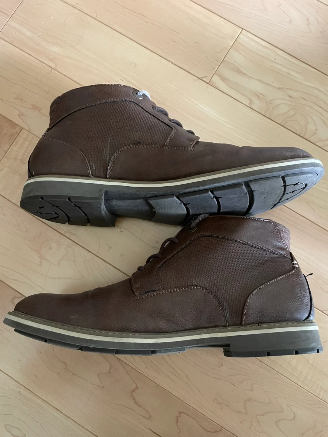 Men's Brown Leather Boots - Size 9 image indicator(2)