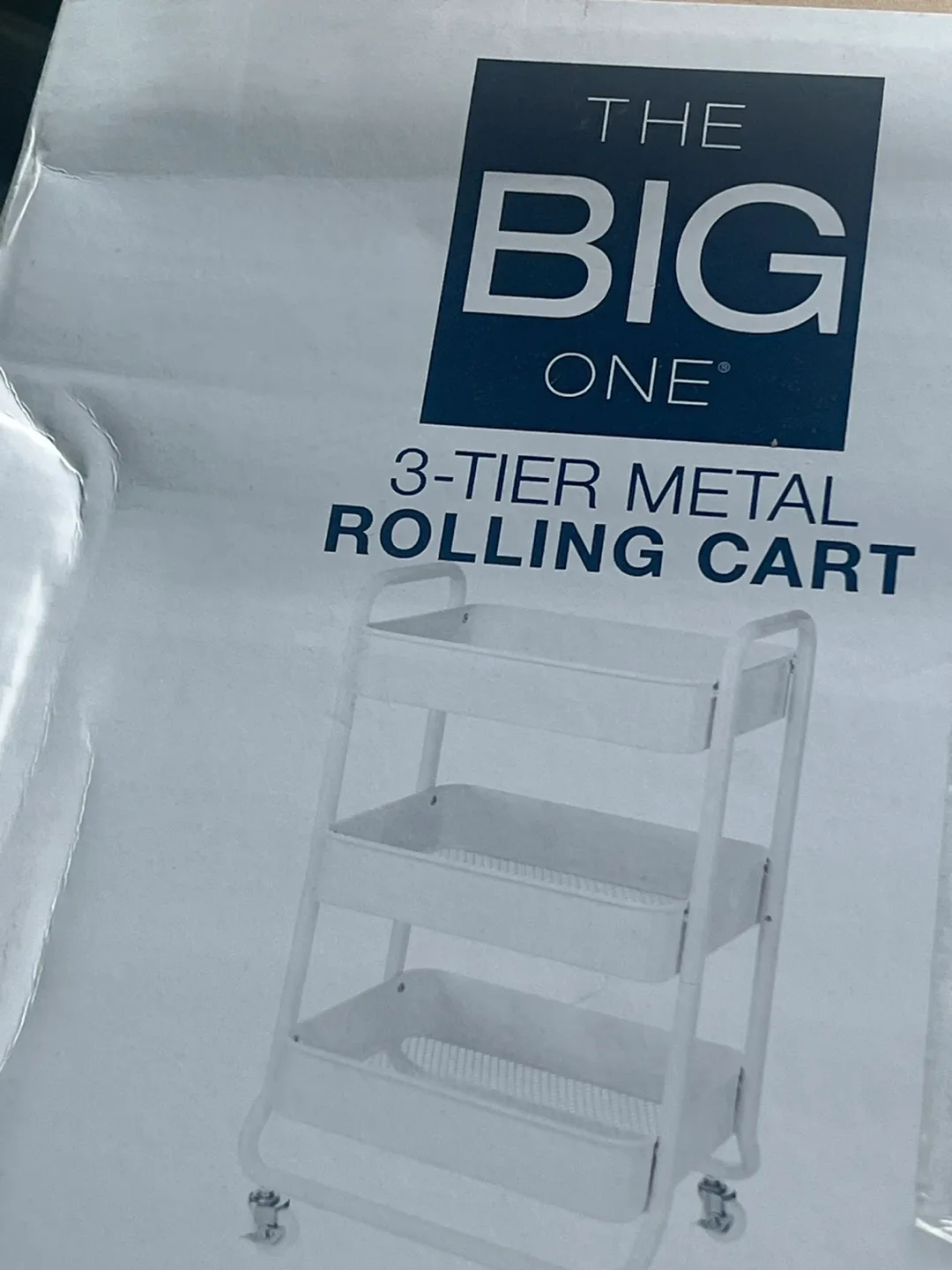 The Big One 3-Tier Rolling Cart New in box thumbnail
