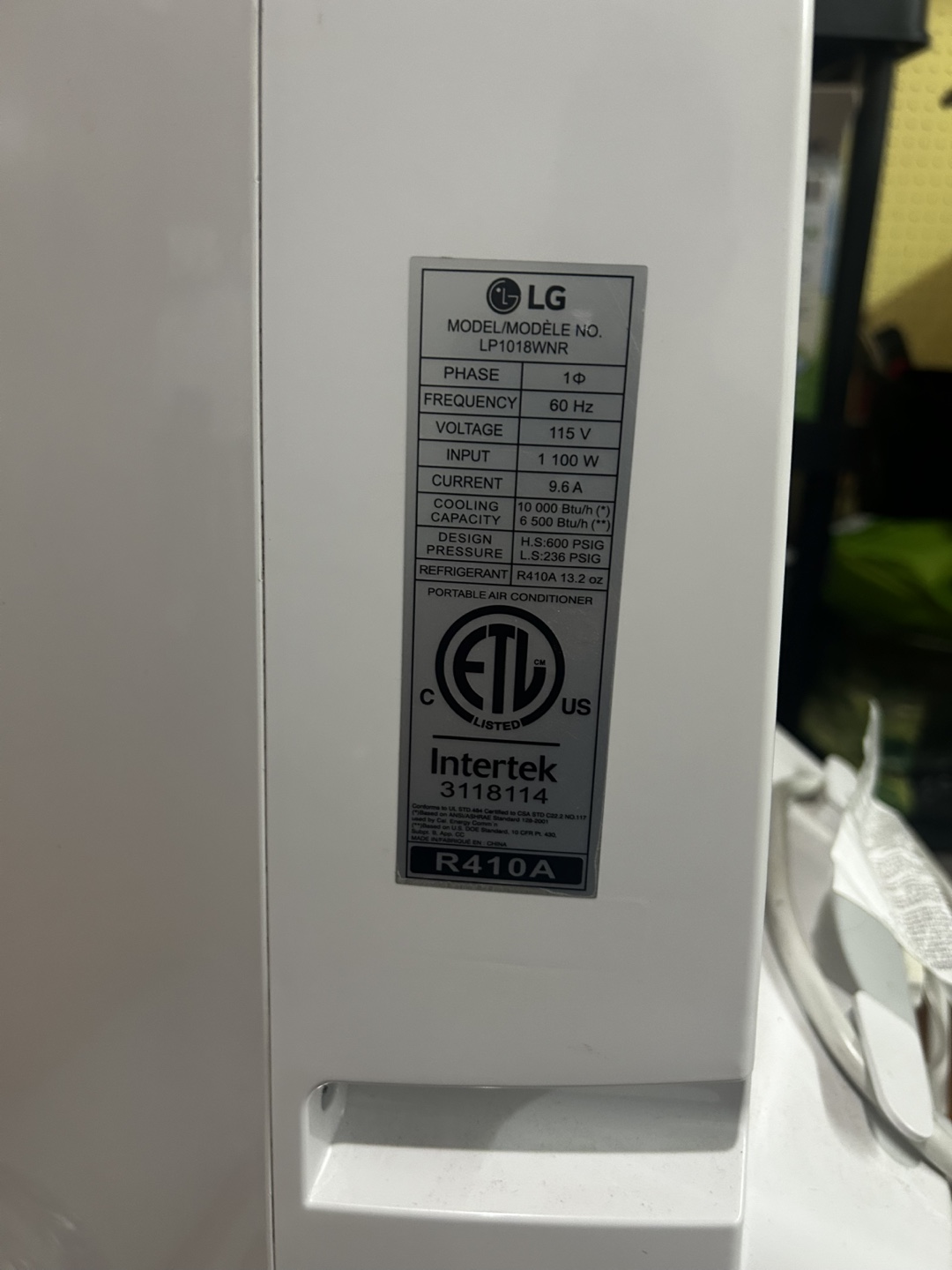 LG 10,000 BTU Portable Air Conditioner - photo 4