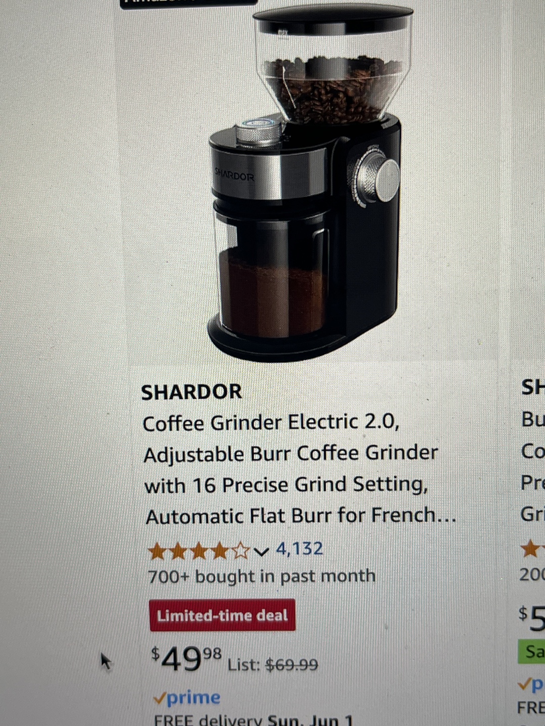 SHARDOR Electric Burr Coffee Grinder - photo 2