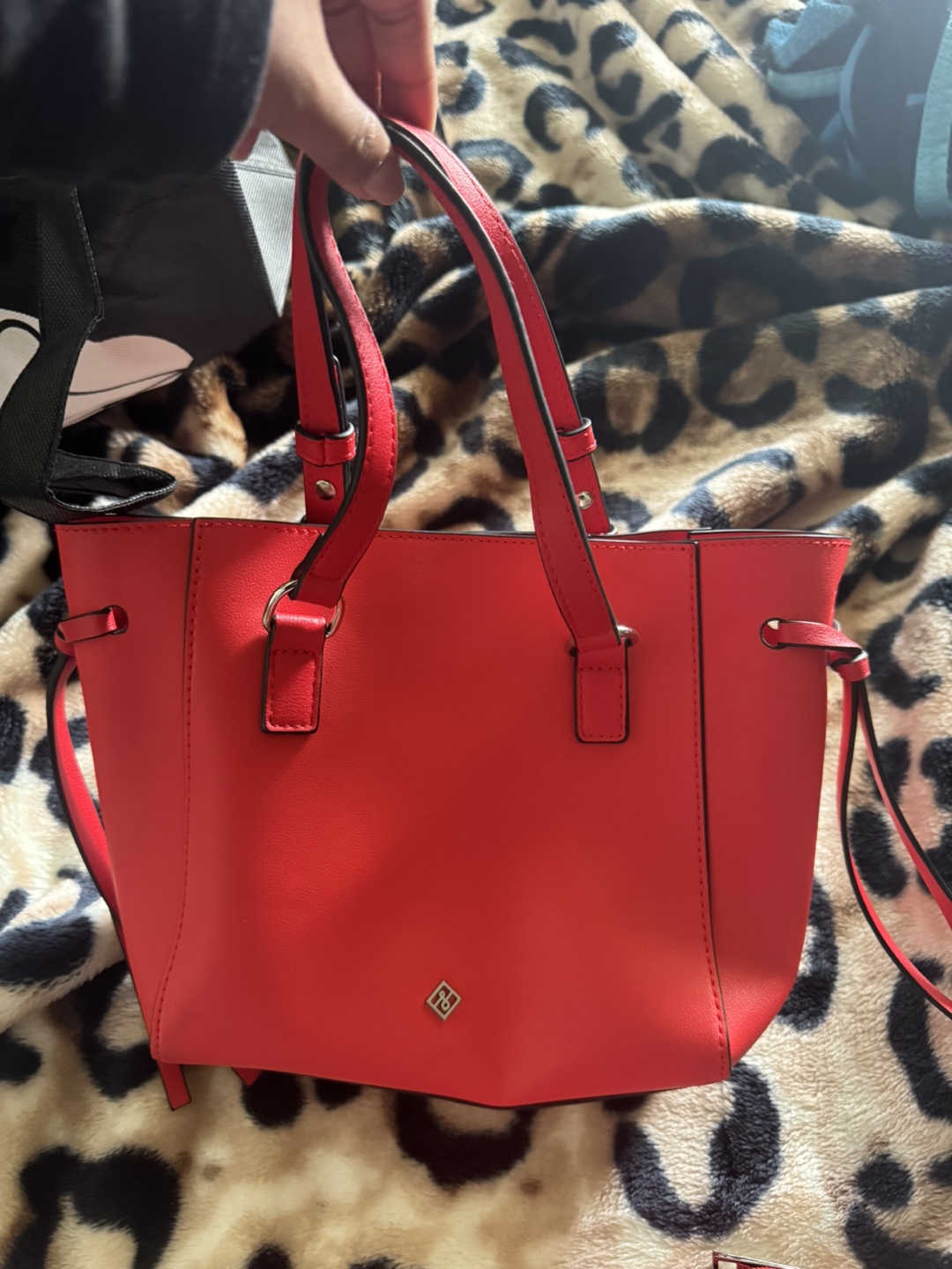 Red Handbag with Matching Cosmetic Pouch call it spring - photo 2