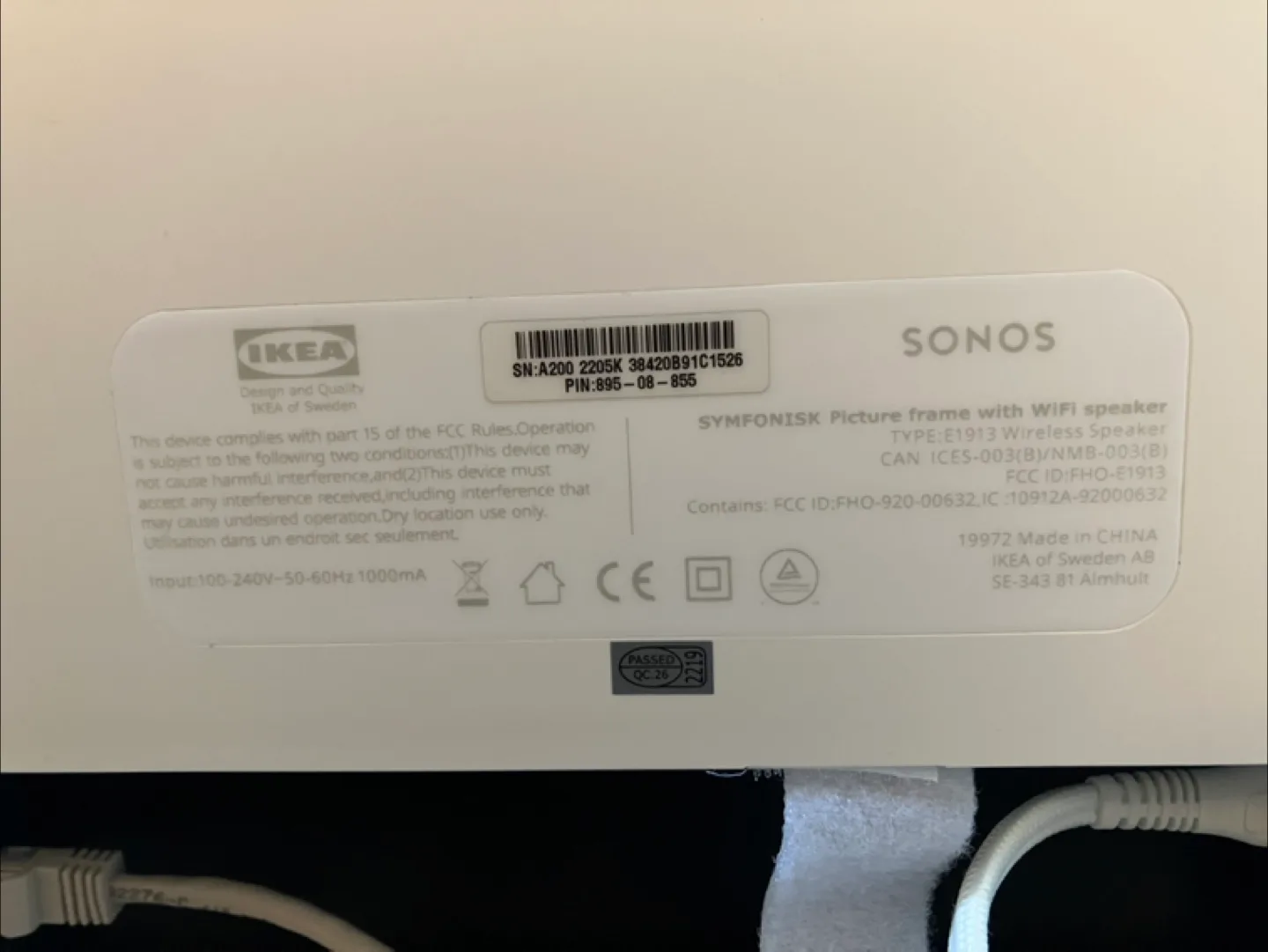 IKEA Sonos Symfonisk Picture Frame WiFi Speaker image indicator(3)
