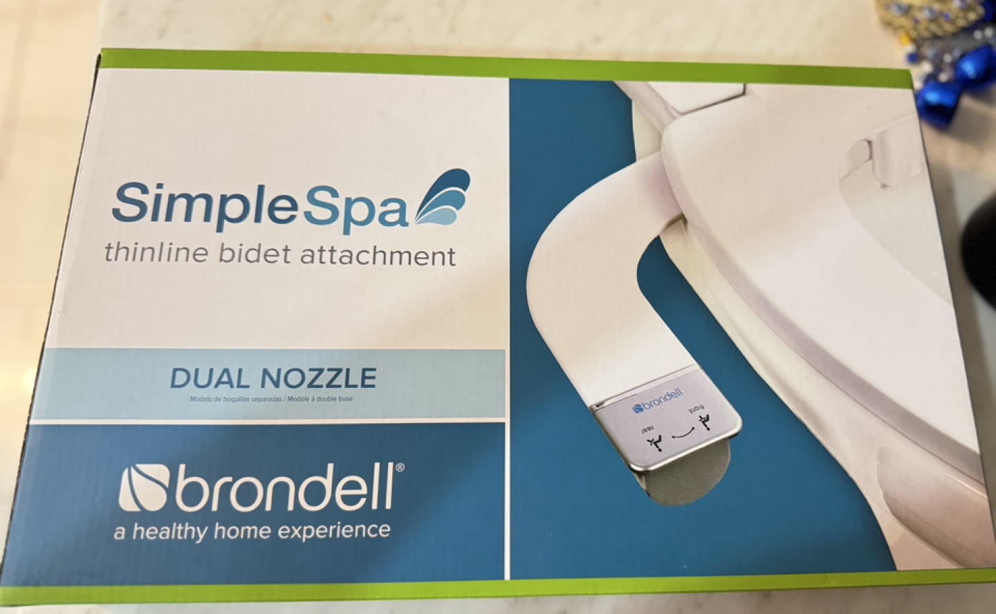 Brondell SimpleSpa ThinLine Bidet Attachment - Dual Nozzle
