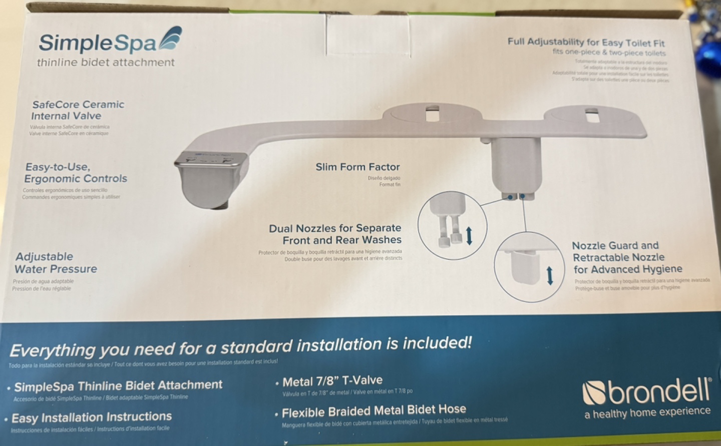 Brondell SimpleSpa ThinLine Bidet Attachment - Dual Nozzle - photo 2