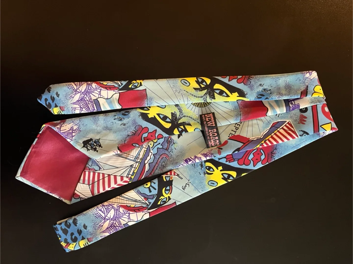 Vintage New Roads Men's Tie Canada - Nautical Map Design image indicator(5)